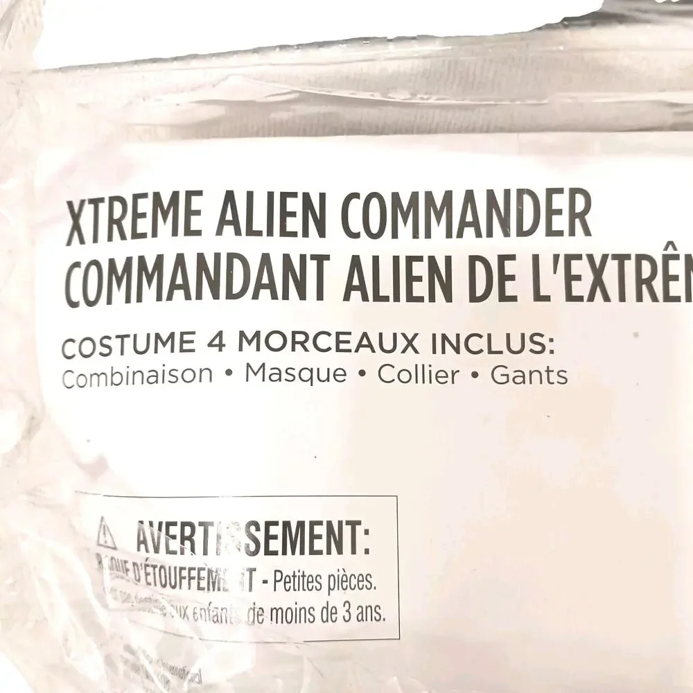 Alien‎ Costume CHILD Sz L 12-14 LIGHTS UP Space Creature w Batteries Halloween